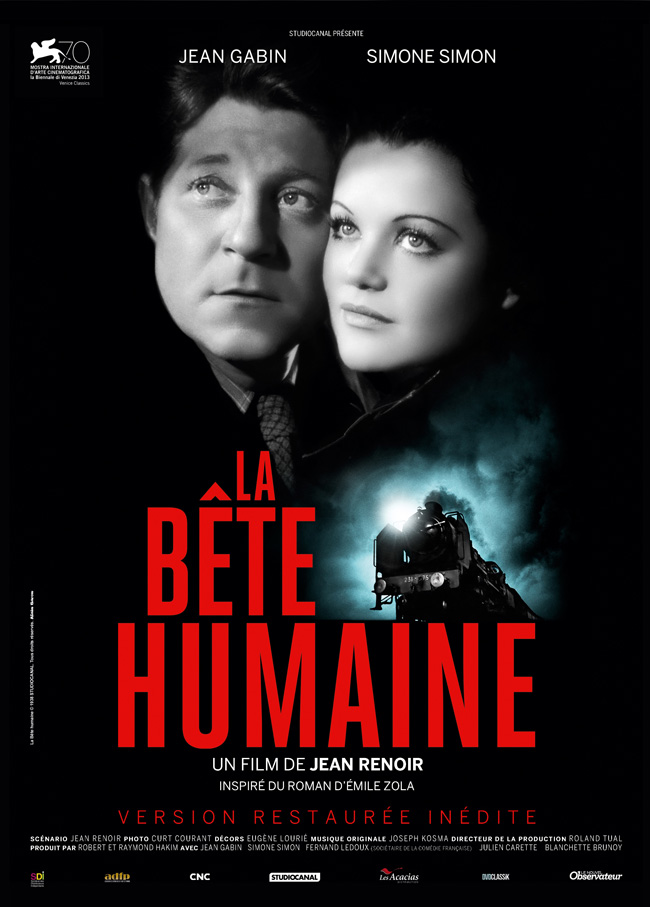 Affiche du film <i>La bête humaine</i> ®1938 Studio Canal