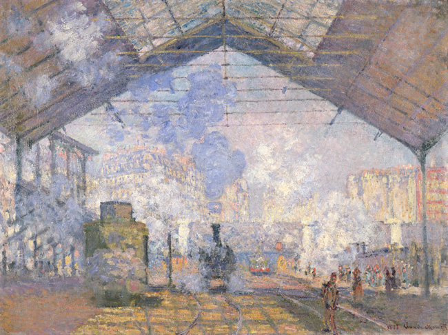 <i>Gare Saint-Lazare</i>, Huile sur toile, 1877, Musée d’Orsay
