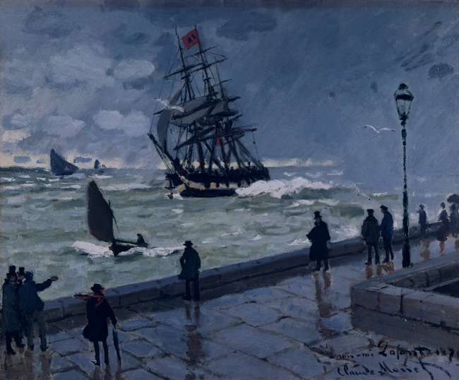  <i>La jetée du Havre par mauvais temps</i>, 1870.