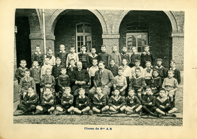 Jean Dubuffet et Georges Limbour en classe enfantine, Lycée du Havre 1910