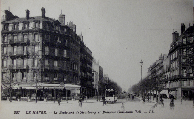Le café Guillaume Tell au Havre, carte postale.